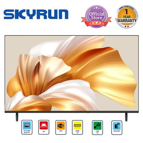 Skyrun Smart 43" LED-43CX/28 FHD 4K TV With Free Wall Bracket - Black