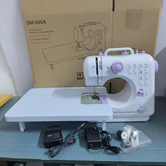 Machine Standard Multifunctional Battery & Electric Operated Household Tabletop Sewing + Detachable Table