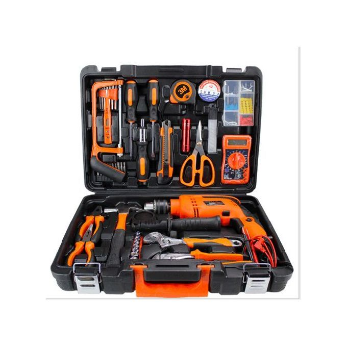 Tools Box Kit Set With Electric Drill 13mm Machine