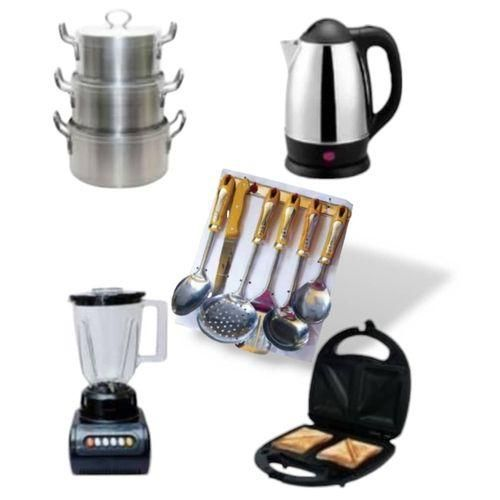 5pc Kitchen Combo Pot Cooking Set, Blender, Kettle, Toaster