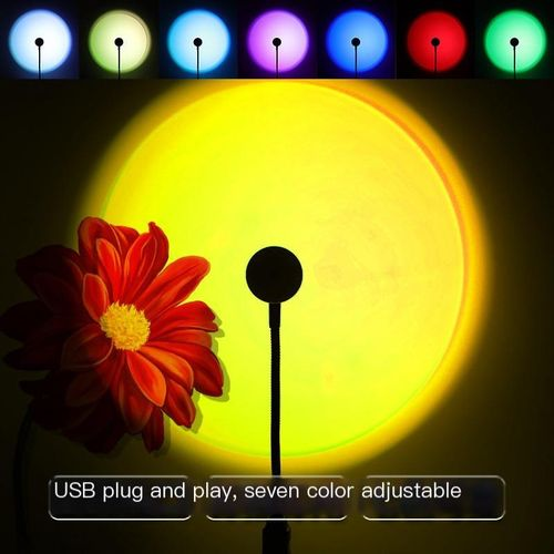 LED USB Sunset Lamp Night Light Projector Birthday Party Dec