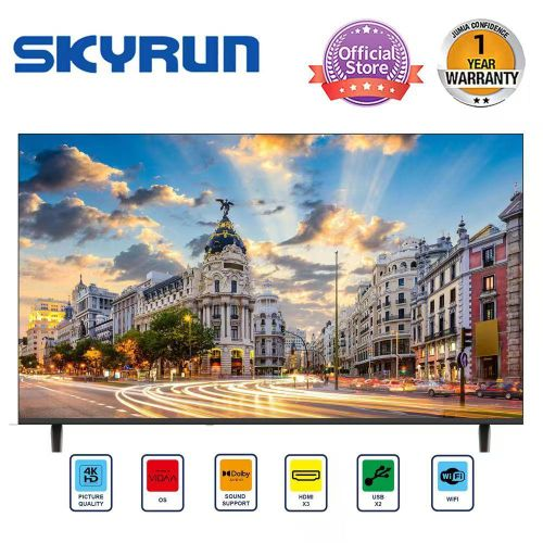 Skyrun Smart 50" LED-50XM/N80D UHD 4K VIDAA TV With Free Wall Bracket